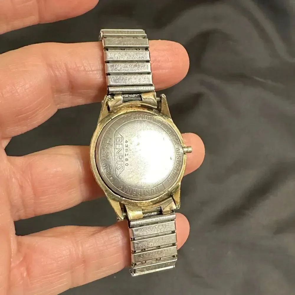 1957 St. Christopher Protect Us Benrus 10kt rolled Gold Watch - Selling As Is